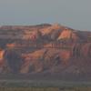 Landscape of cliffs at sunset