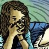 Cartoon drawing of a sad woman covering her face