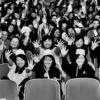 Black and white group photo of students at HC3 Conference