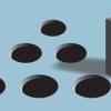 six round holes and a square block beside them