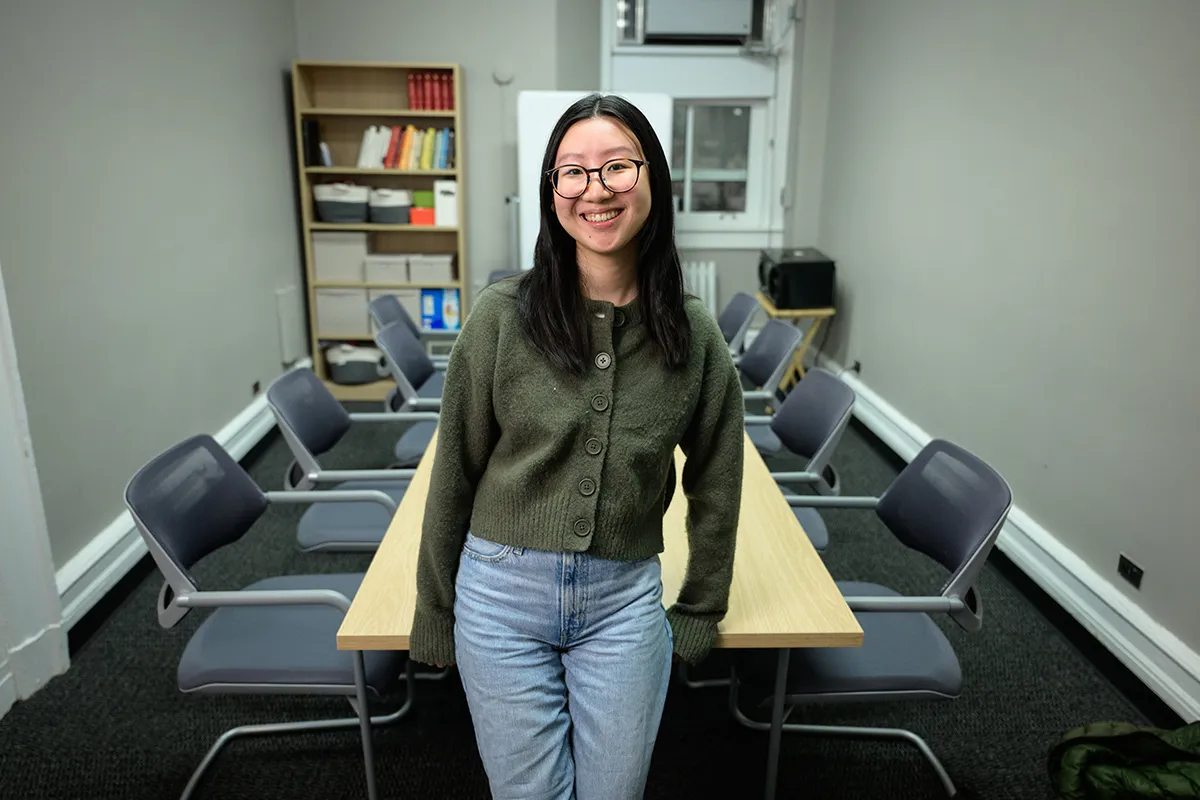 Teila, an InterVarsity student at the School of the Art Institute of Chicago, creates art inspired by her faith, often exploring themes like baptism and spiritual transformation.