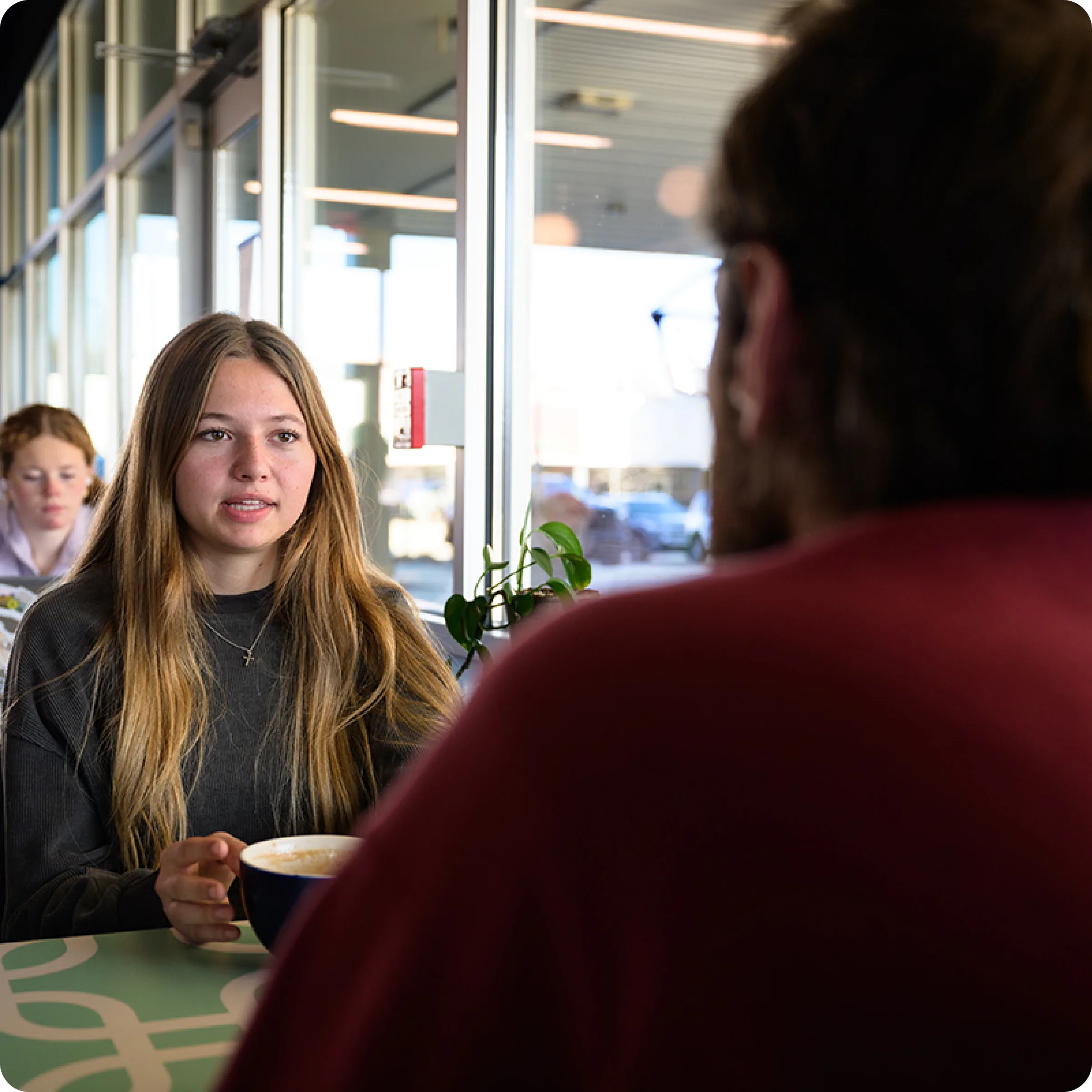 Gracie meeting with a student