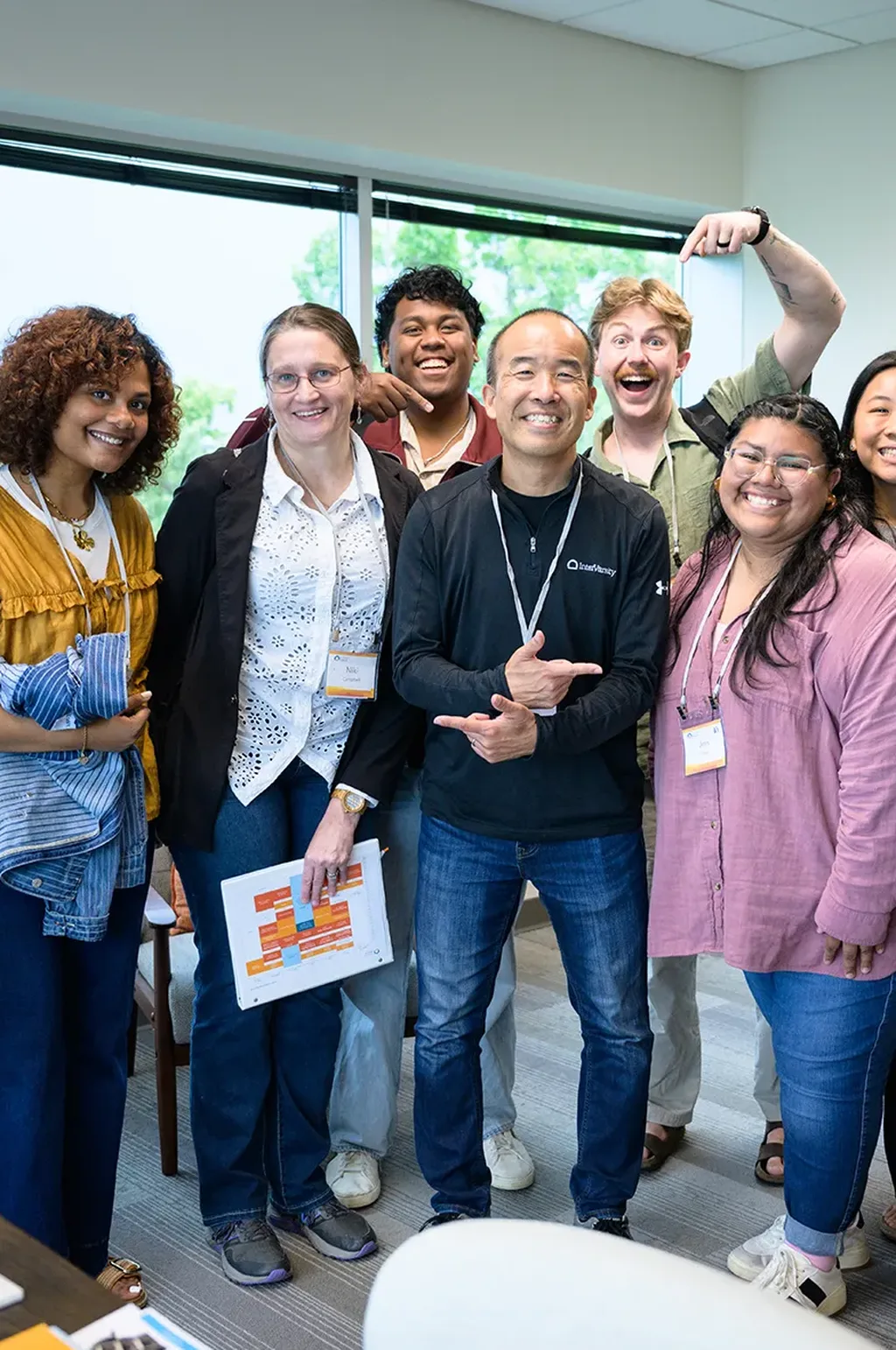 Tom Lin with InterVarsity students
